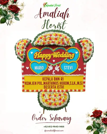 Papan Bunga Pernikahan Banowan